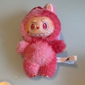 Pink Furry Monster Plush Toy labubu